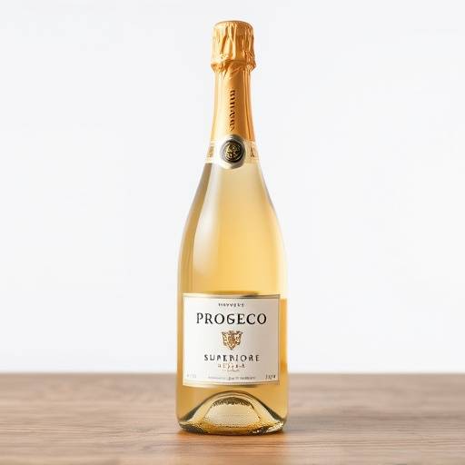 Bottiglia di Prosecco Superiore, vino bianco spumante veneto