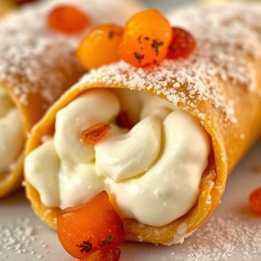 Cannoli siciliani con ricotta dolce e canditi