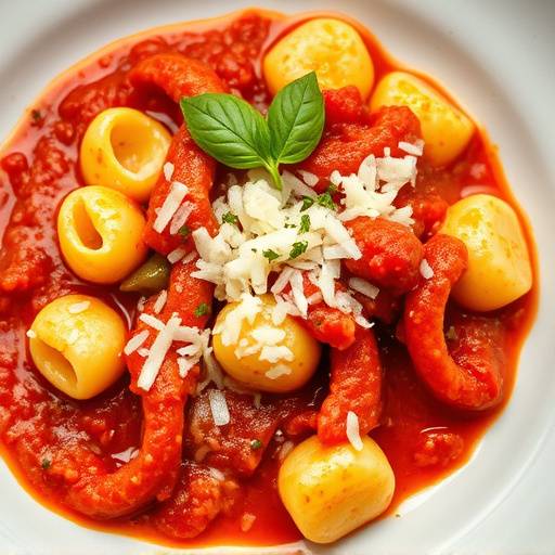 Gnocchi alla Sorrentina: gnocchi di patate con pomodoro, mozzarella e basilico