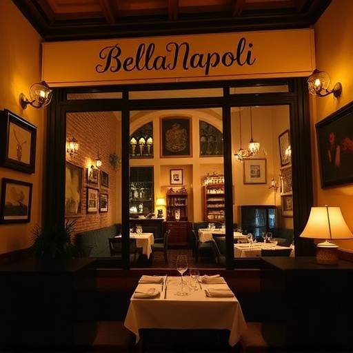 Interno accogliente del Ristorante Bella Napoli a Firenze