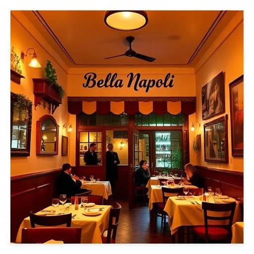 Interno accogliente del Ristorante Bella Napoli